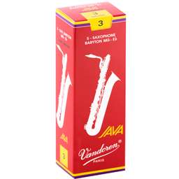 Vandoren Java Red Cut Baritone Saxophone Reeds 3 Box of 5