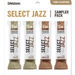 D&apos;Addario Select Jazz Sampler 4-Pack Tenor Sax 2 Strength