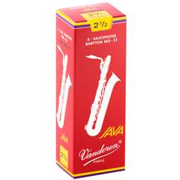 Vandoren Java Red Cut Baritone Saxophone Reeds 2.5 Box of 5