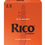 Rico Clarinet Reeds 2.5 Box of 10