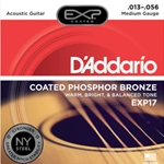 DAddario EXP17 Coated Phosphor Acoustic Guitar, Medium, 13-56