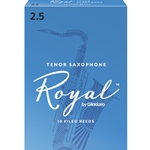 Rico Royal Tenor Saxophone Reeds 2.5 Box of 10