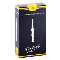 Vandoren Traditional Soprano Saxophone Reeds 3 Box of 10