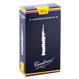 Vandoren Traditional Soprano Saxophone Reeds 3.5 Box of 10