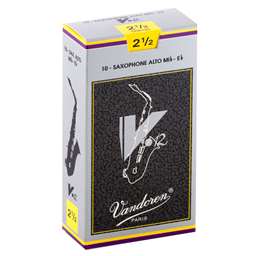 Vandoren V12 Alto Saxophone Reeds 2.5 Box of 10