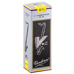Vandoren V12 Bass Clarinet Reeds 4.5 Box of 5