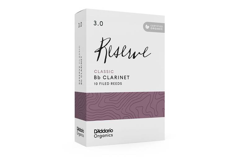 D'Addario Organic Reserve Classic Bb Clarinet Reeds 3 Box of 10