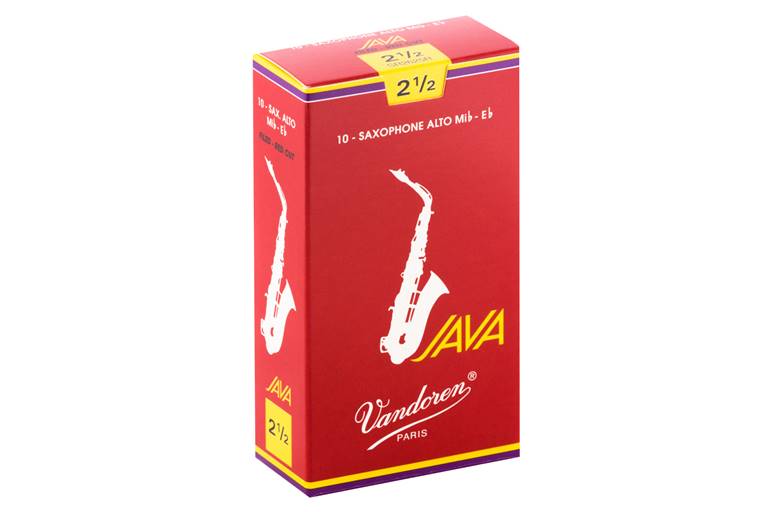 Vandoren Java Red Cut Alto Saxophone Reeds 2.5 Box of 10