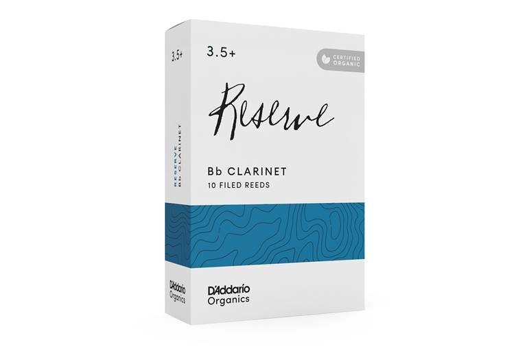D'Addario Organic Reserve Bb Clarinet Reeds 3.5+ Box of 10