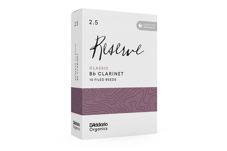 D'Addario Organic Reserve Classic Bb Clarinet Reeds 2.5 Box of 10