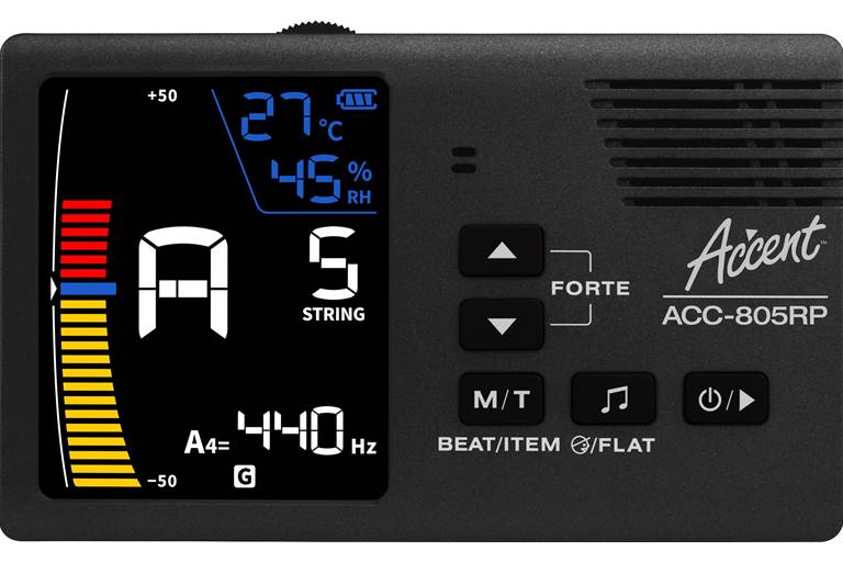 Accent Rechargeable Metronome/Tuner/Hygrometer w/Pickup Mic