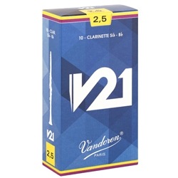 Vandoren V21 Clarinet Reeds 2.5 Box of 10