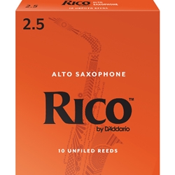 Rico Alto Saxophone Reeds 2.5 Box of 10