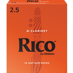 Rico Clarinet Reeds 2.5 Box of 10