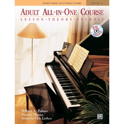 Alfreds Basic Adult All In One Piano Course Level 1 Book and CD