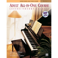 Alfreds Basic Adult All In One Piano Course Level 1 Book with DVD
