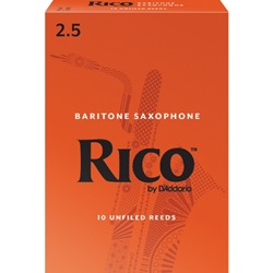 Rico Baritone Saxophone Reeds 2.5 Box of 10