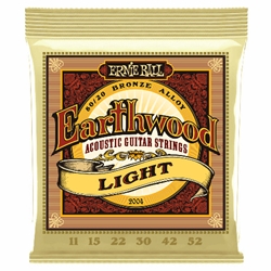 Ernie Ball Earthwood Light 80/20 Bronze Acoustic Guitar Strings - 11-52 Gauge