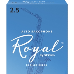 Rico Royal Alto Saxophone Reeds 2.5 Box of 10