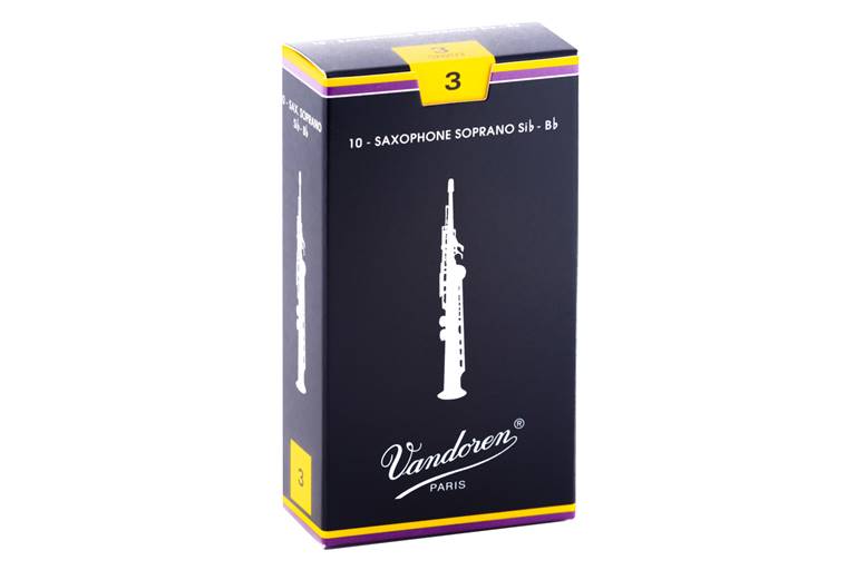 Vandoren Traditional Soprano Saxophone Reeds 3 Box of 10
