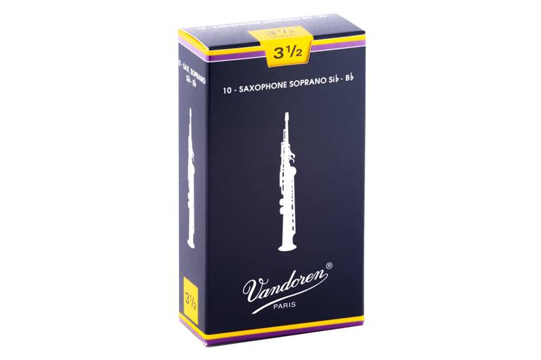 Vandoren Traditional Soprano Saxophone Reeds 3.5 Box of 10