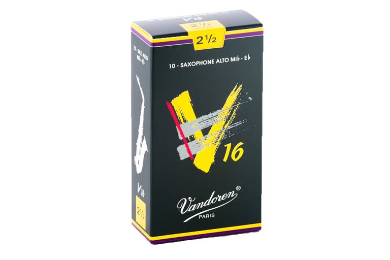 Vandoren V16 Alto Saxophone Reeds 2.5 Box of 10