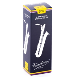 Vandoren Traditional Baritone Saxophone Reeds 3.5 Box of 5