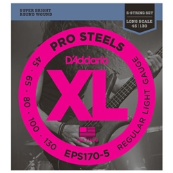 D'Addario Pro Steel 5-String Bass Strings Light