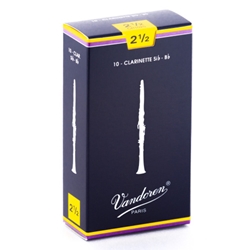 Vandoren Traditional Clarinet Reeds 2.5 Box of 10
