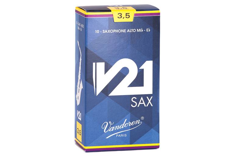 Vandoren V21 Alto Saxophone Reeds 3.5 Box of 10