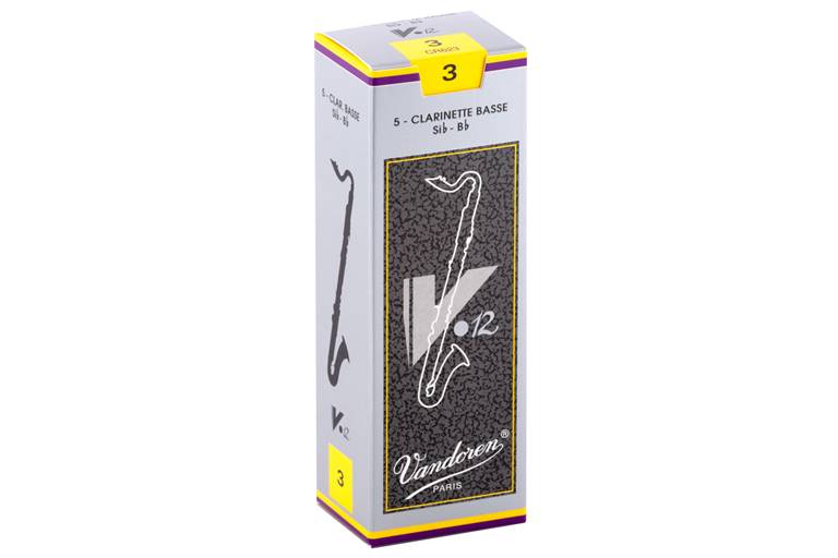 Vandoren V12 Bass Clarinet Reeds 3 Box of 5